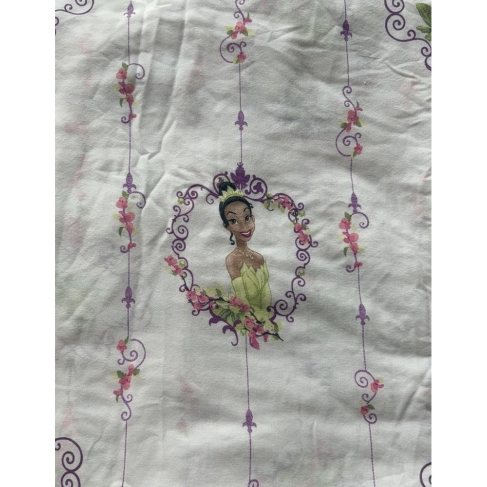 Vintage Disney Princess And The Frog Tiana Bed Sheet Set - Full - Fitted & Flat